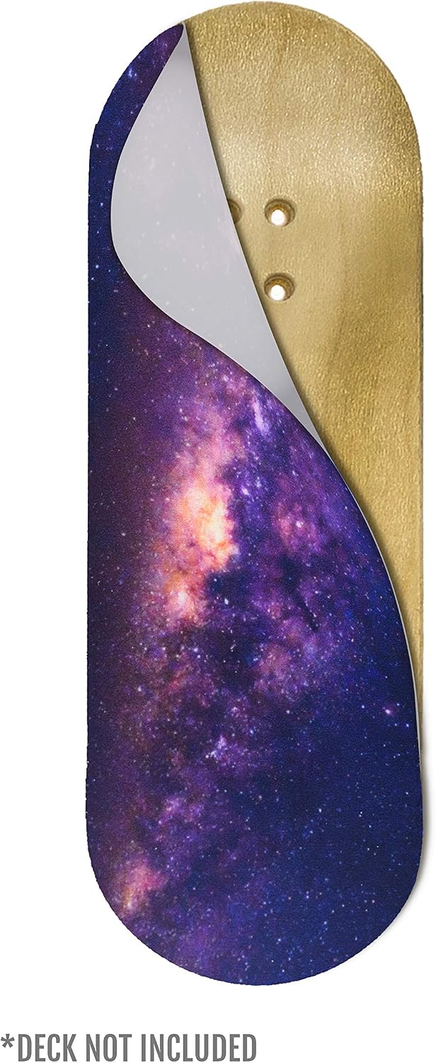 Teak Tuning Fingerboard Deck Graphic, Galaxy - Adhesive Graphics to Customize Your 35mm - 110mm Long, 35mm Wide, 0.2mm Thick - Waterproof Vinyl - Includes Mini File