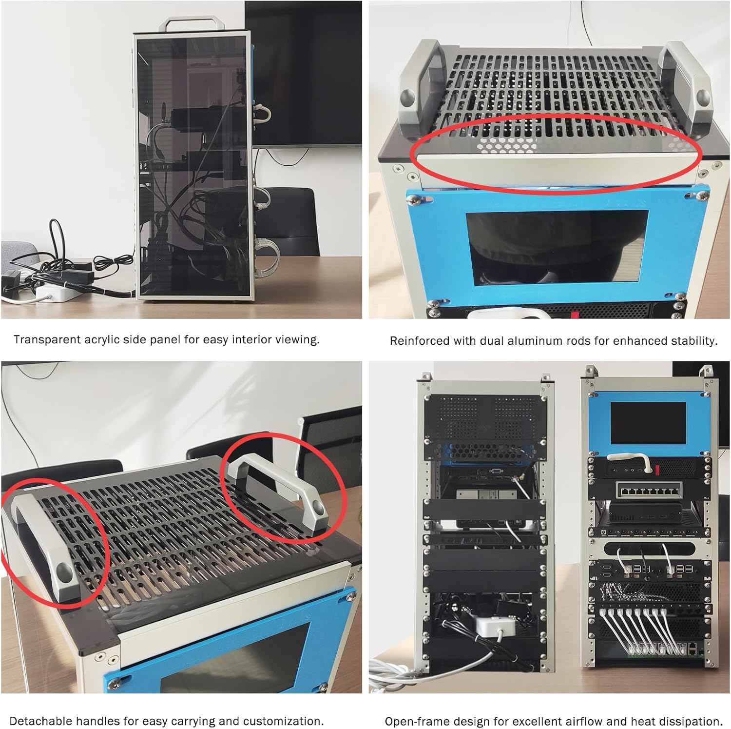 GeeekPi 12U Server Cabinet, 10 inch Server Rack for Network, Servers, Audio, and Video Equipment, DeskPi RackMate T2 Rackmount, 10.23 inch Depth - Image 7