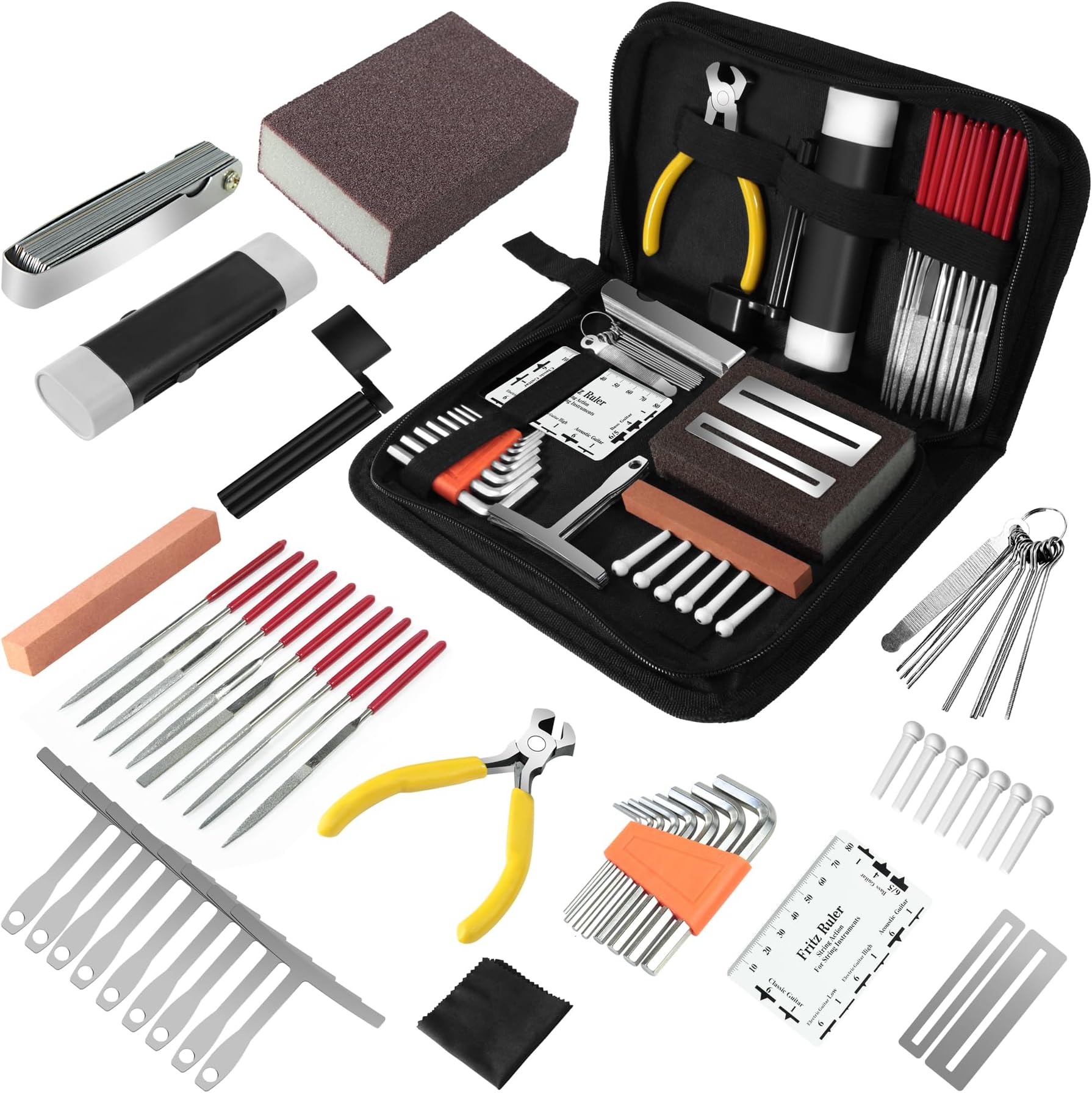 17 Pieces Guitar Luthier Tools Set Guitar Radius Gauge