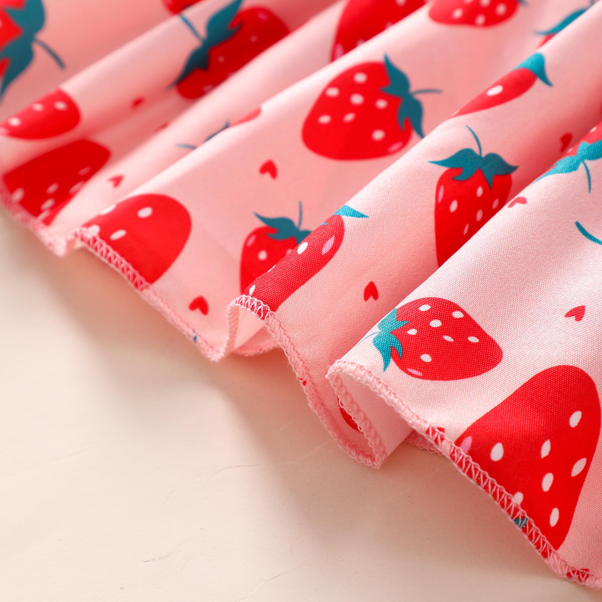 RETSUGO Vestiti per bambine con maniche svolazzanti, casual, per feste di compleanno, per bambini, prendisole estivo da 1 a 8 anni