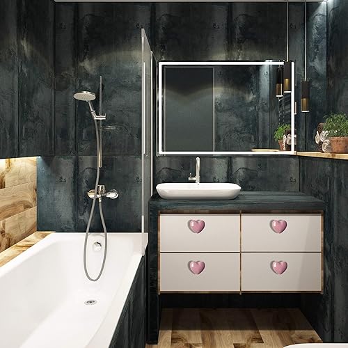 Miniatura 6 de Pomos de cerámica para cajones en forma de corazón, tiradores de armario con tornillos de 3 tamaños, pomos para muebles de cocina para armario,