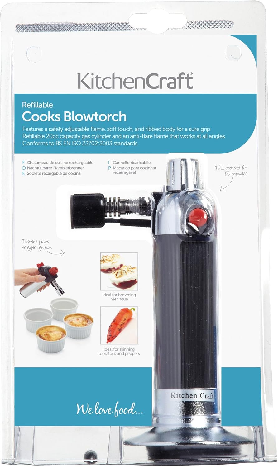 KitchenCraft Refillable Kitchen Blow Torch