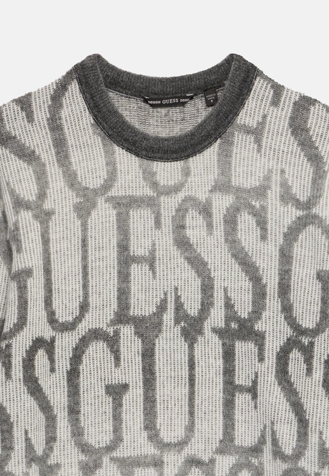 GUESS Maglione Invernale Ragazzo 18 Anni - 180 cm Color Grigio con Scritte sfumate