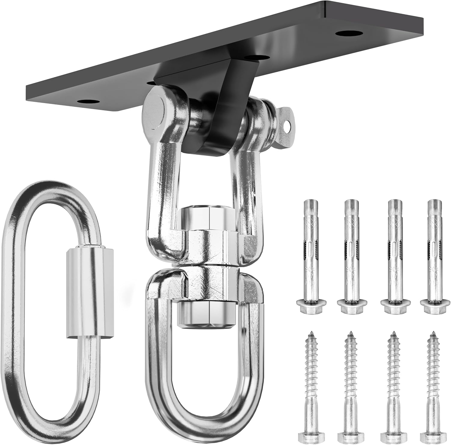 Heavy Bag Hanger,Punching Bag Mount Hanger Bracket,Ceiling Mount Hook 360Rotation Wood Beam Holder Body Weight Strength Training Systems,Suitable for Swings and sandbags(900 LB Capacity)