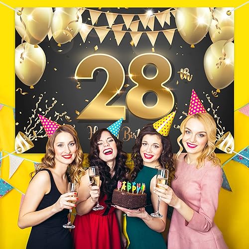 Miniatura 38 de HAMIGAR Fondo de pancarta de feliz cumpleaños número 17 de 6 x 4 pies, decoraciones de cumpleaños de 17 años, suministros de fiesta para niñas