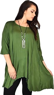 Dare2BStylish Women Plus Size Asymmetrical Fishtail Tunic Top w/Side Pockets Price In India