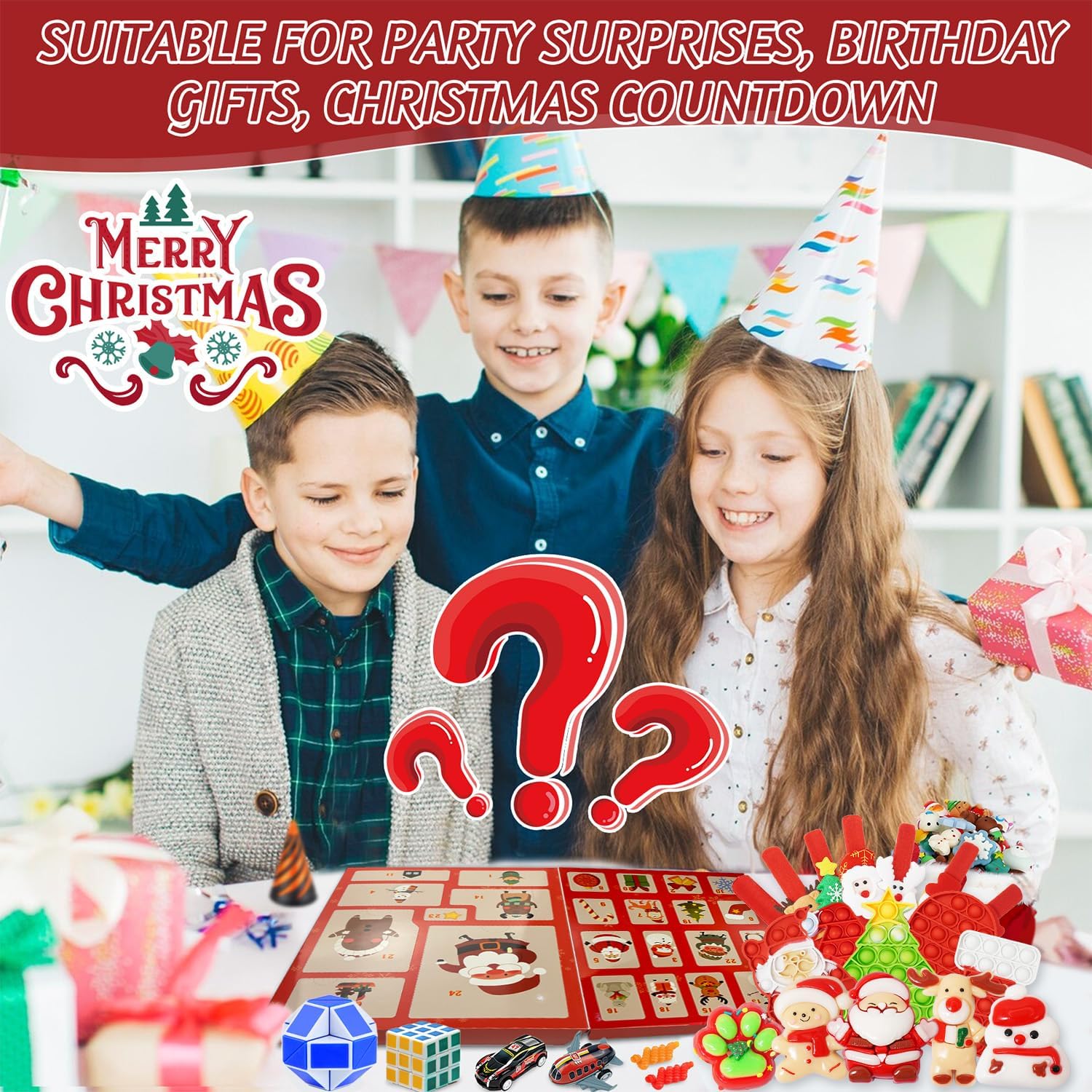 Fidget Advent Calendars 2025 For Kids,24 Days of Surprises Fidget Toys, Christmas Countdown Advent Calendars,Xmas Party Favors Stocking Stuffer Gifts Sensory Toy Surprise Gifts For Boys Girls - Image 5