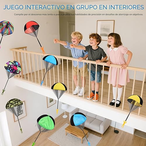 Miniatura 7 de Juguete de paracaídas para niños, juguetes al aire libre, paracaídas voladoras, juguetes interiores y exteriores para niños o 3, 4, 5, 6, 7, 8, 9