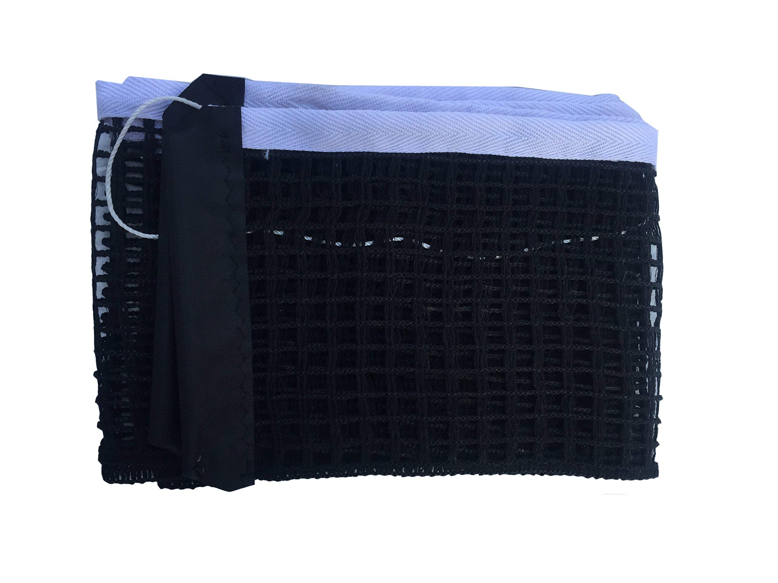 stag iconic nylon table tennis (t.t) cotton net only| quick easy setup, cotton mesh net| indoor & outdoor compatible on standard size table| snap-on ping pong table net only