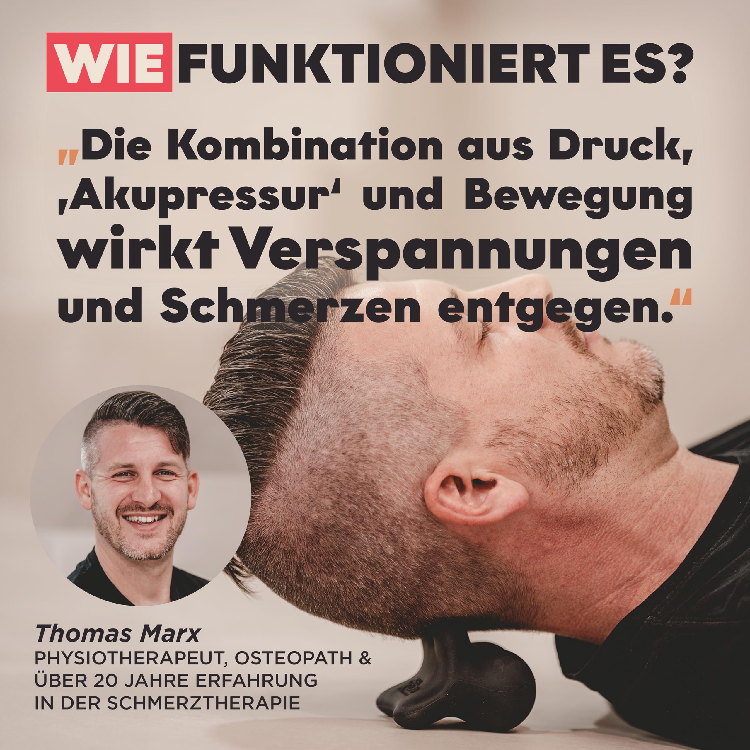 TMX® Kopf-Nacken-Bundle | Massage-Set | Akupressur gegen muskuläre Kopf- und Nackenschmerzen | Schmerzpunktmassage | Triggerpunktdrücker | Triggerpoint-Massage | 2 Trigger-Tools in einem Set
