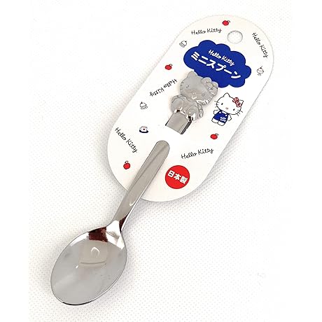 Sanrio Hello Kitty Mini Spoon, 5.2 inches Long, Stainless Steel Flatware Kitchen Made in Japan