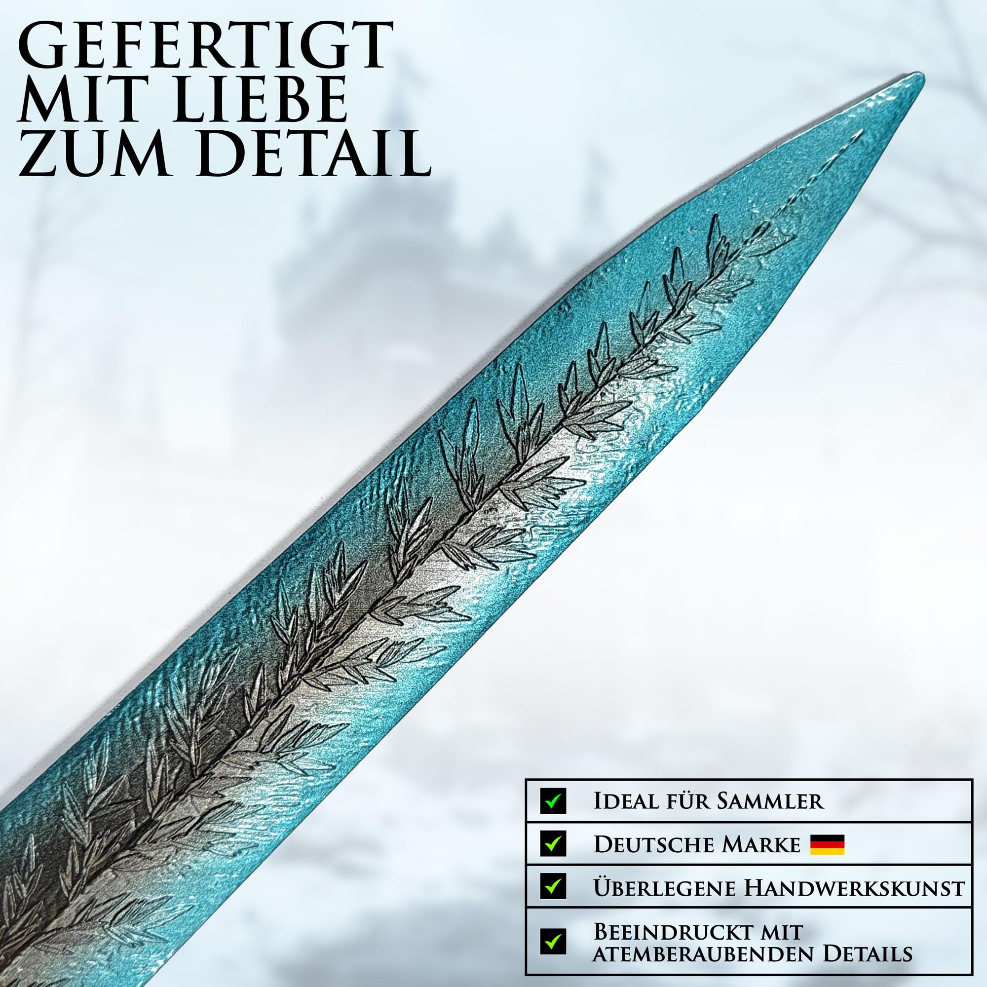 Elden Ring Dark Moon Greatsword XL Abrecartas con soporte accesorio para hogar y oficina regalos y mercancía para fans y coleccionistas