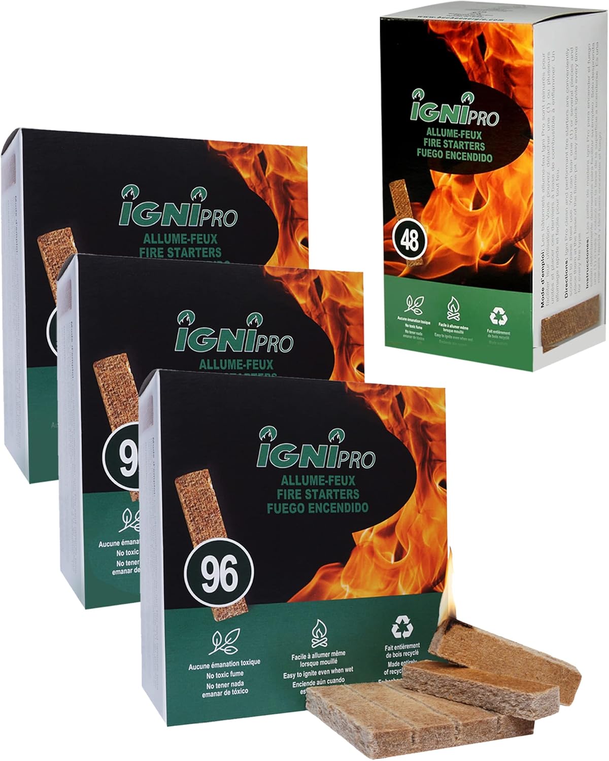 Fire Starter Sticks for Fireplace, Campfires, and Stoves