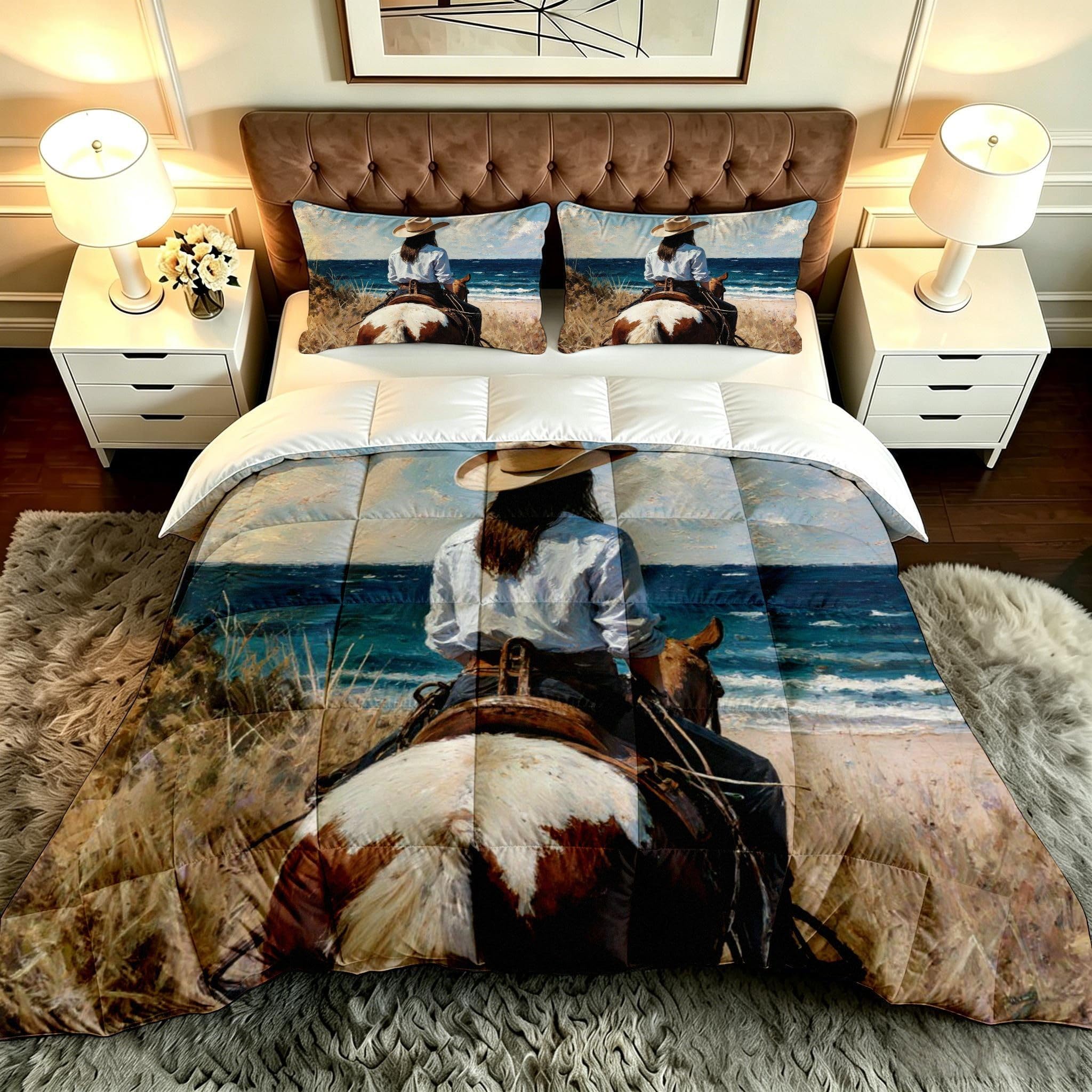 Edredón de hipocampo 3D de 150x200 cm para transformar tu dormitorio en un oasis marino