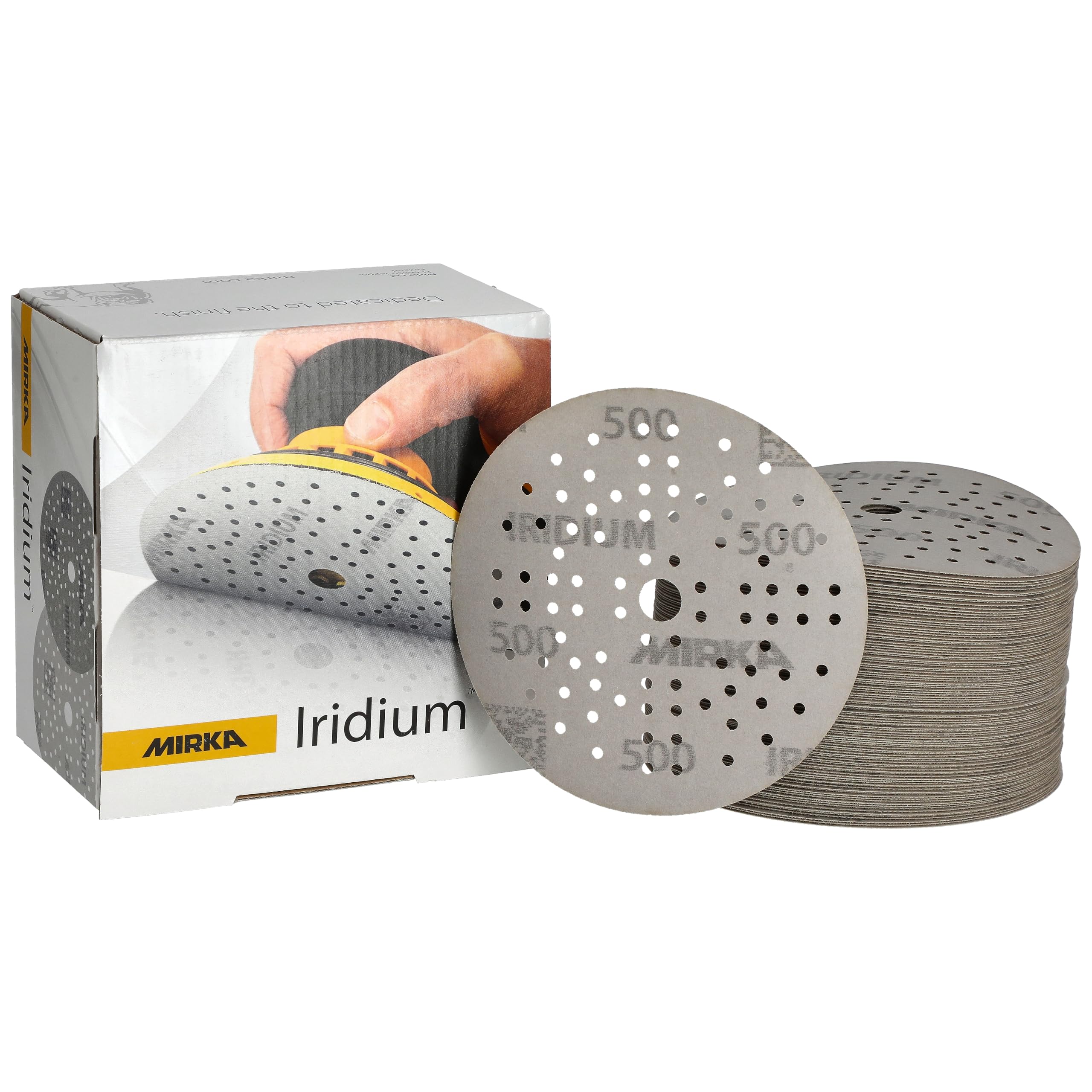 Mirka Abrasive Sheets Iridium Sandpaper 125mm Grit 500 100 pcs