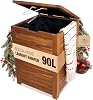 Wooden Laundry Hamper With Lid, Handles And Removable Liner Bag, Tall 90L - Large Wood Laundry Basket - Dirty Clothes Hamper For Bed Room Aesthetic, Bathroom, Laundry Room