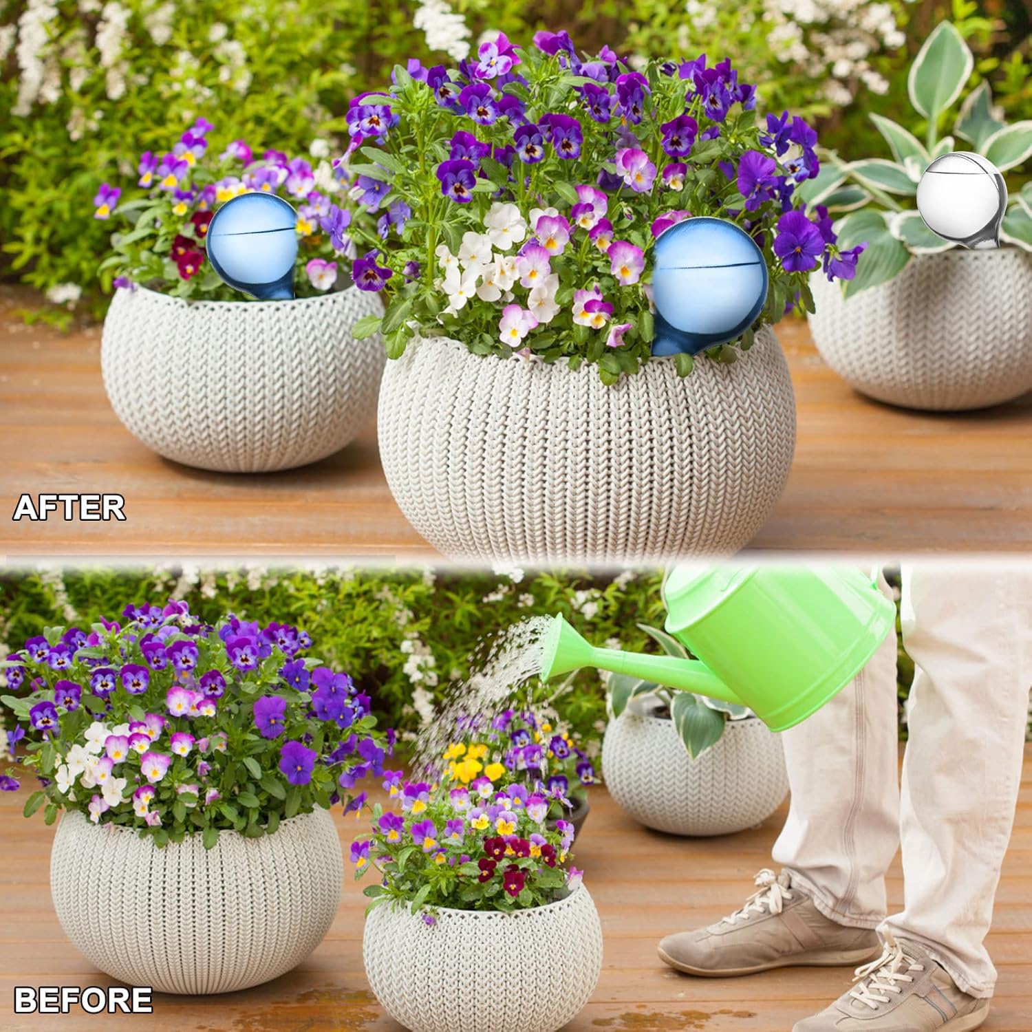 14 Pièce Boules d'Irrigation pour Plantes, Arrosage Goutte à Goutte Auto pour Plantes, Bulbes d’Arrosage Automatique pour Plante Fleur D'intérieur et D'extérieur