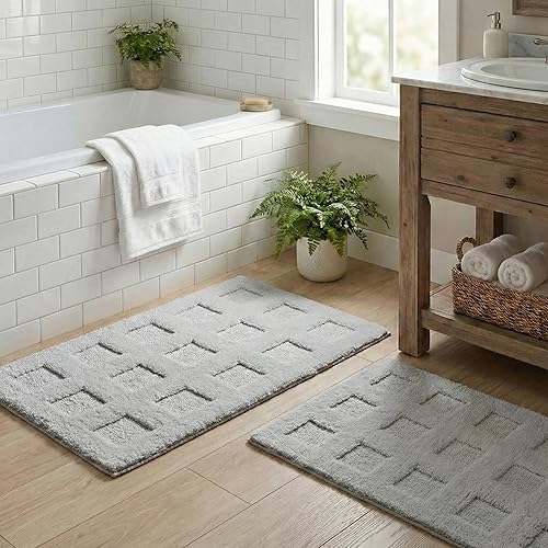 Miniatura 114 de GRANNY SAYS Alfombras de baño de microfibra antideslizantes, lavables, absorbentes de agua, tapetes de baño suaves para suelo de baño y ducha