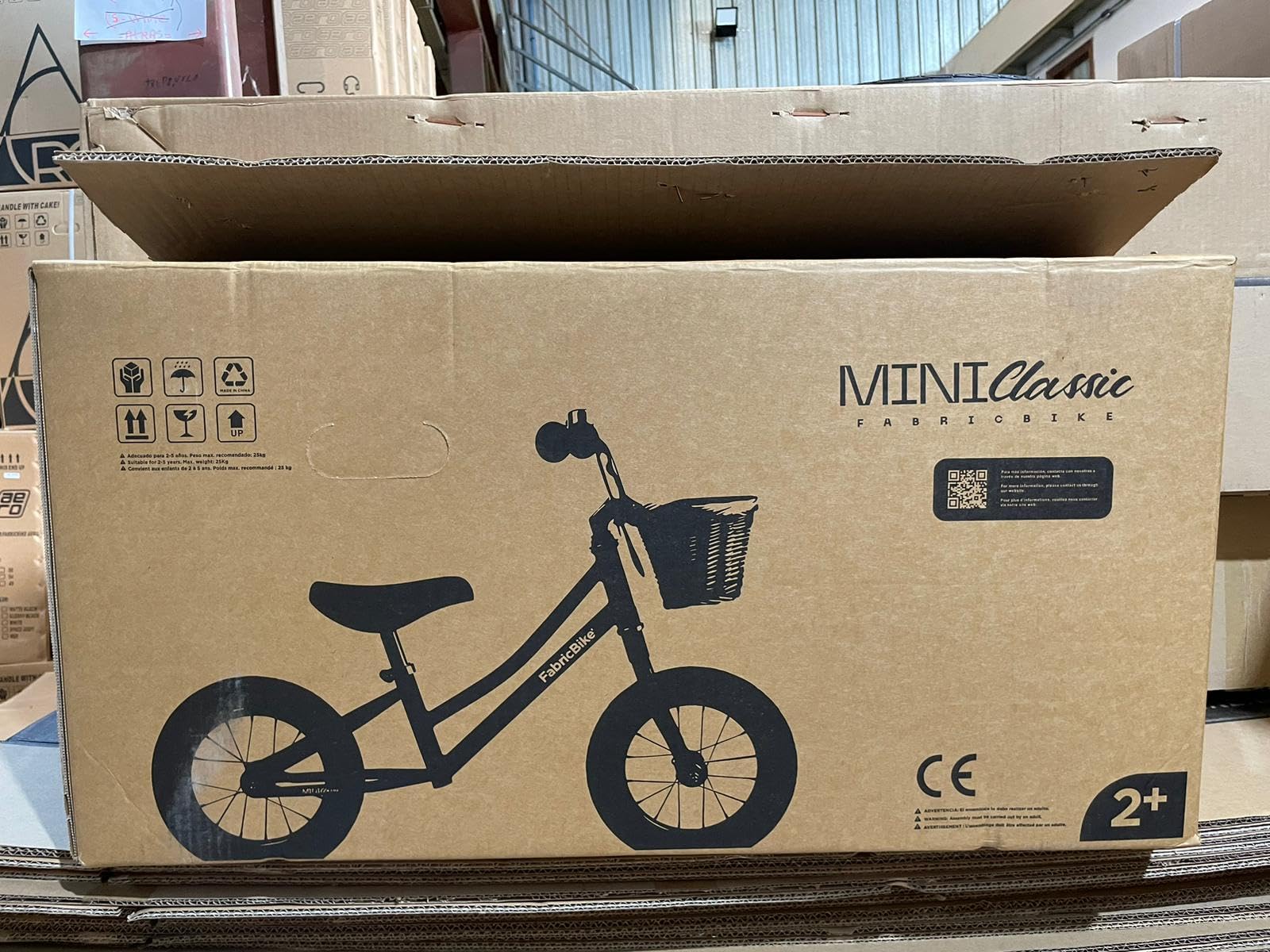 FabricBike Mini 12" - Bicicletta senza pedali per bambini, 18 mesi - 4 anni. Bicicletta ultra leggera per l'apprendimento con manubrio e sella regolabili.