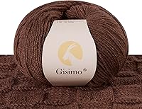 Vista 26 de 100% hilo interior de cachemira mongol, hilo lujoso y suave de 6 capas para tejer a mano y ganchillo (gris claro, 1 bola)