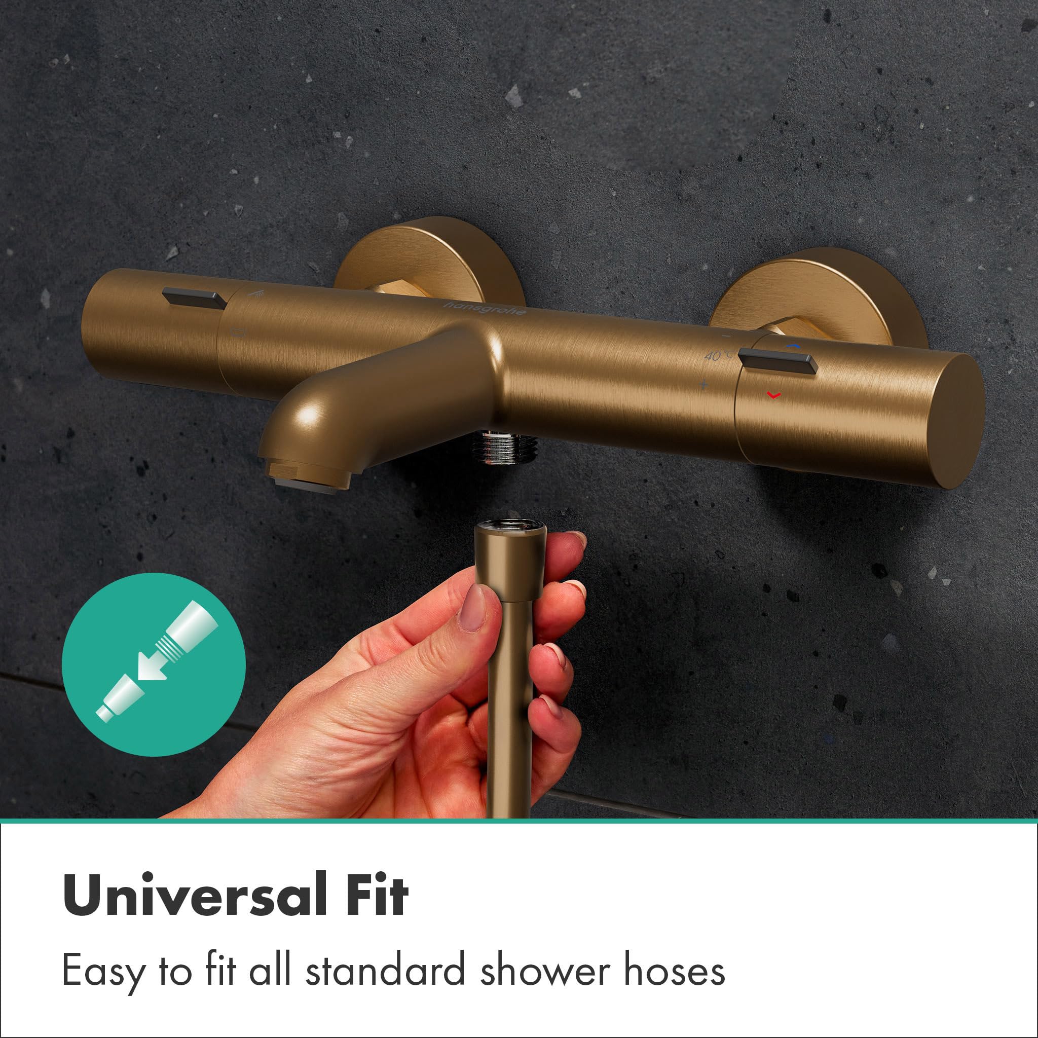 hansgrohe Ecostat Fine 2 Consumer Thermostat de bain Bronze brossé