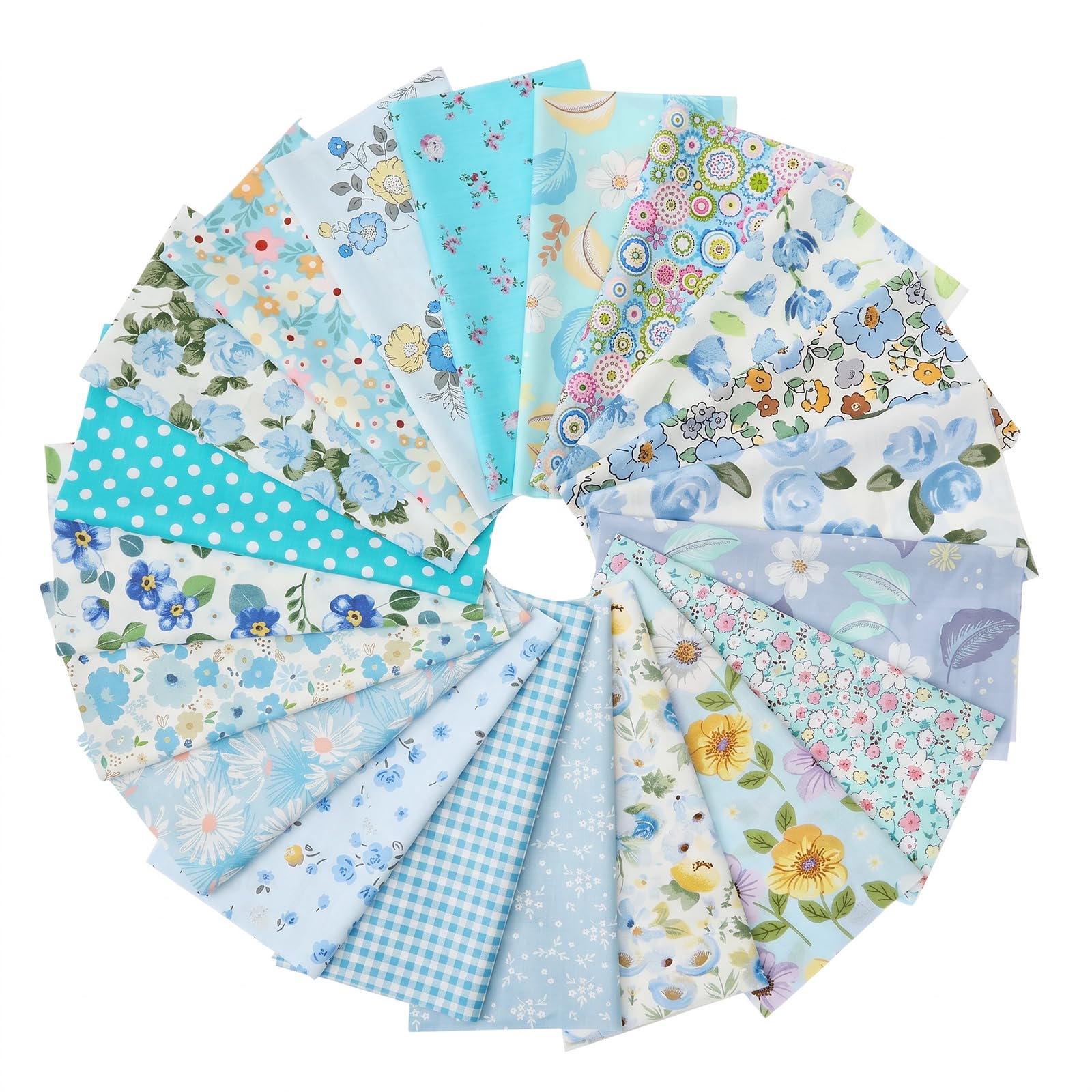 40Pcs Cotton Fabric Squares 25x25cm, Fat Quarters Fabric Bundles for Sewing, Quilting and DIY Crafts, Precut Quilting Cotton Bundles for Making Patchwork Quilts, Throw Pillows and Present Wrapping