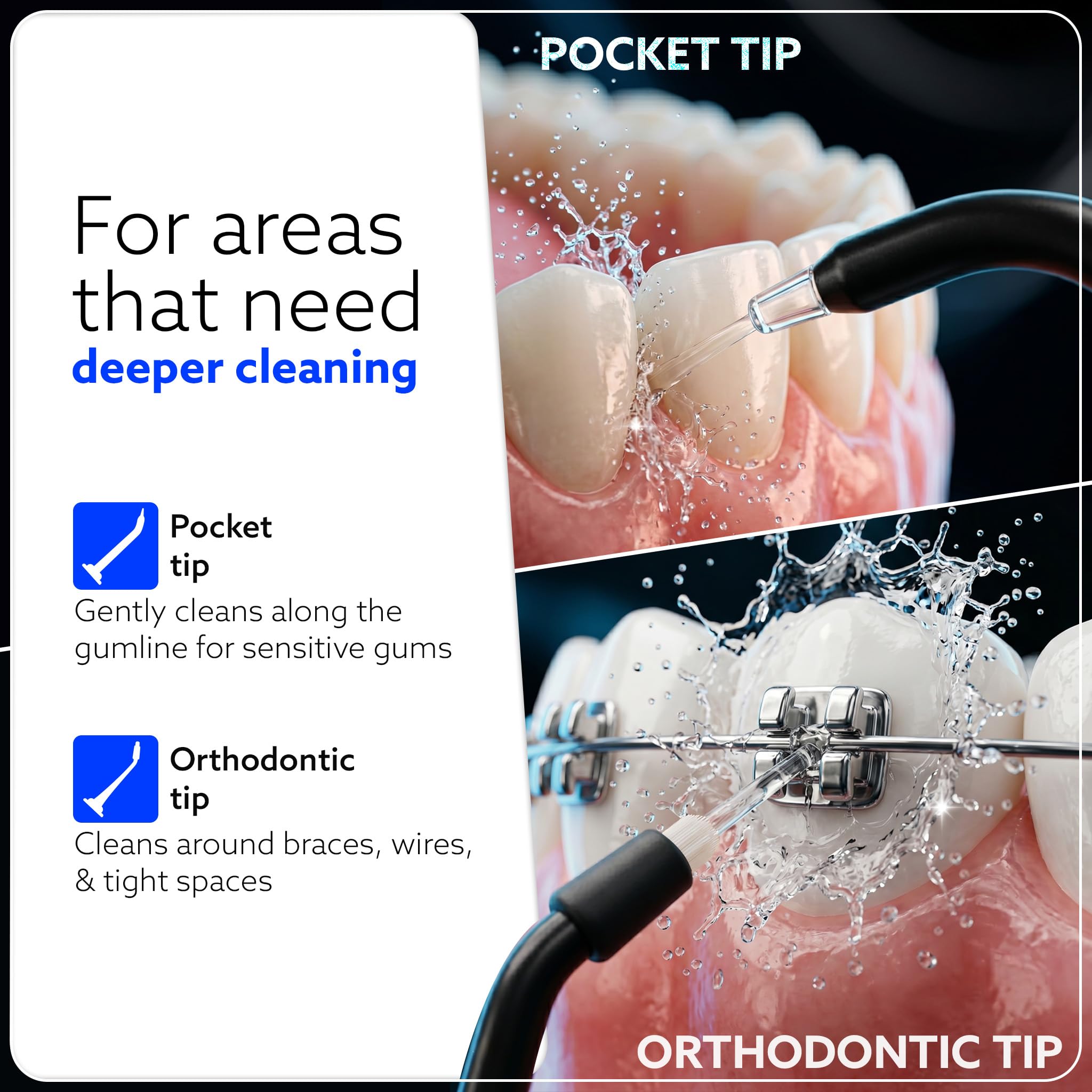 AGARO Ultra Dental Flosser for teeth, 5 Nozzles, Portable,Cordless & Rechargeable,4 Cleaning Modes,IPX7 Waterproof with 300ml Watertank, Flossing at Home & Travel,Oral Flosser,Oral Irrigator 4