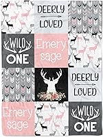 Vista 20 de MDPrints - Mantas de bebé personalizadas de princesa para niñas, mantas de bebé personalizadas con nombre, forro polar de felpa Minky (princesa rosa)