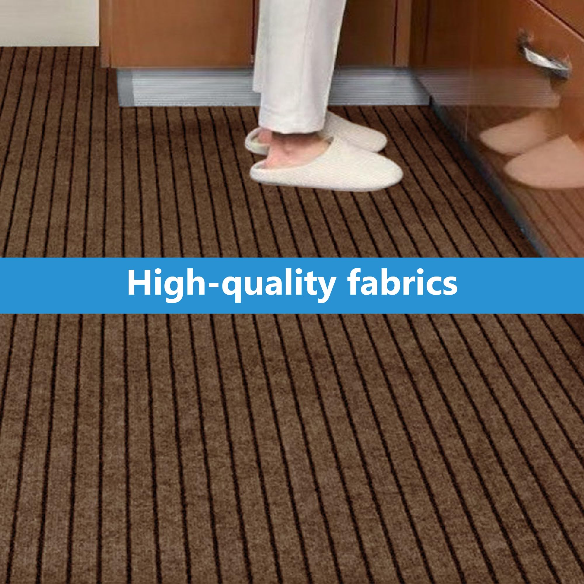 Tapis Anti Salissures 70 x 170 cm pour Une Entrée Propre Paillasson D'Entree Interieur et Extérieur Facile à Nettoyer pour Entrée et Patio, Brun