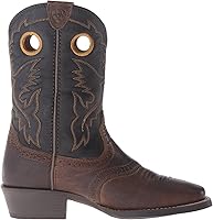 Vista 6 de Botas vaqueras Ariat occidentales RoughStock para niños, Marrón, 12 M US pequeño niño