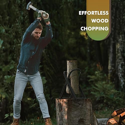 Miniatura 5 de MARVOWARE Divisor de leña grande de hierro fundido, fundición de una sola pieza sin soldadura, que ofrece una integridad estructural superior,