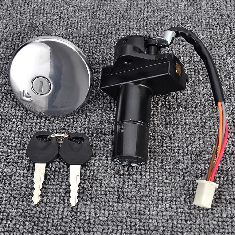 Serrure D'allumage pour Suzuki GN250 GN 250 1985-2001 Kit De Clé De Verrouillage De Siège De Bouchon De Réservoir De Carburant De Moto Serrure Démarreur Moto