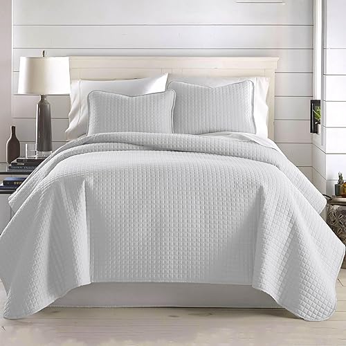 Miniatura 11 de Southshore Fine Living, Inc. Holly Jolly - Juego de ropa de cama suave de 3 piezas con fundas acolchadas, tamaño matrimonial/queen 01-Blanco,02 -