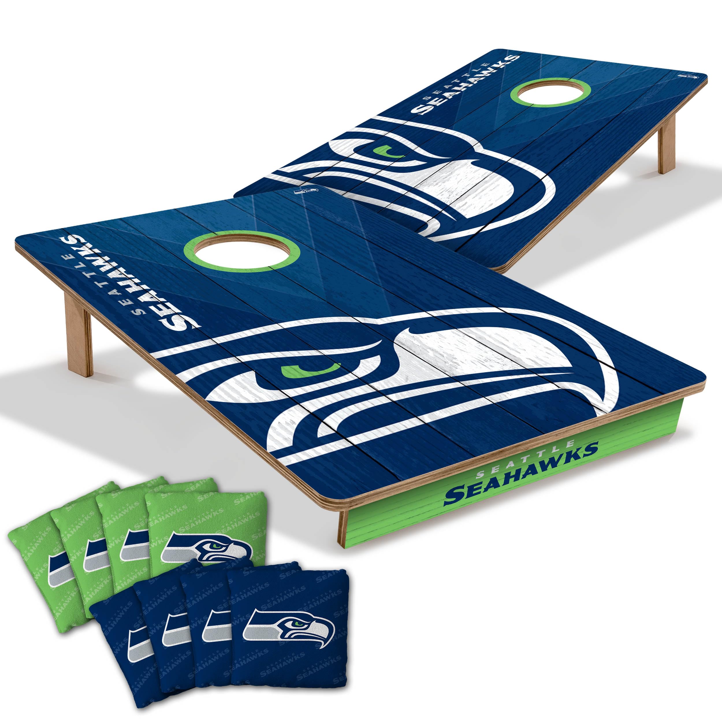 YouTheFan NFL 2’ x 3’ Wood Cornhole Game with Logo Bags