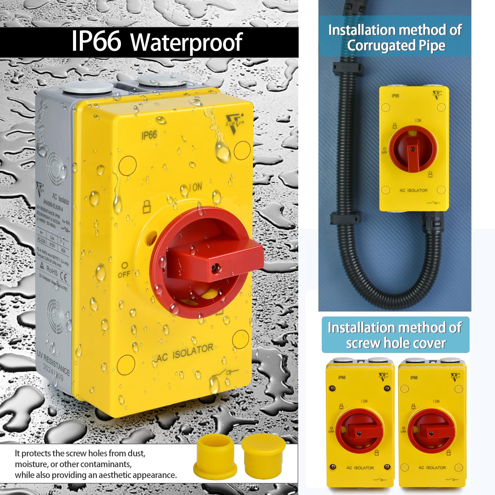 Snapklik.com : 63Amp Isolator Solar Switch AC690V 2 Positions ...