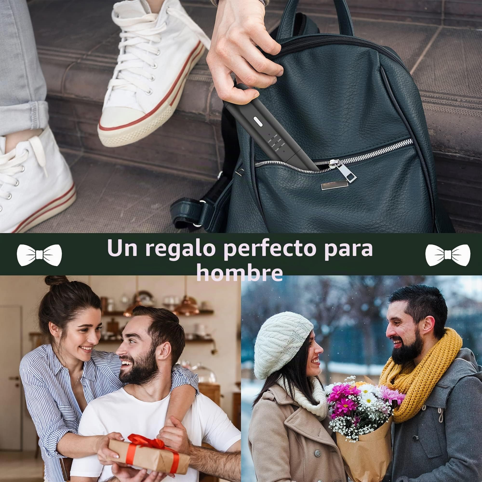 Alisador de barba para hombres, cepillo alisador portátil inalámbrico para cabello y barba con tecnología antiquemaduras e iónica, peine de ajuste de temperatura de 3 para viajes en casa