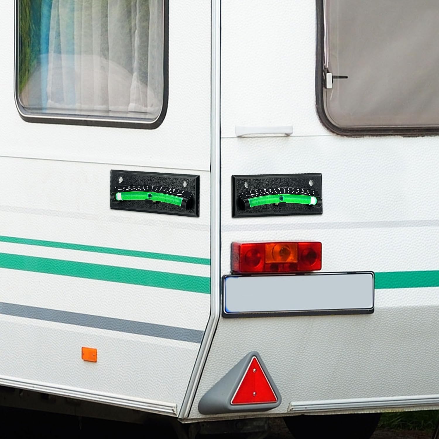 RV Level Bubble, Graduated Scale Levels for Precision Leveling, Stick on Leveling System for RV, Camper, Trailer and Caravan, High Visibility Bubble Level