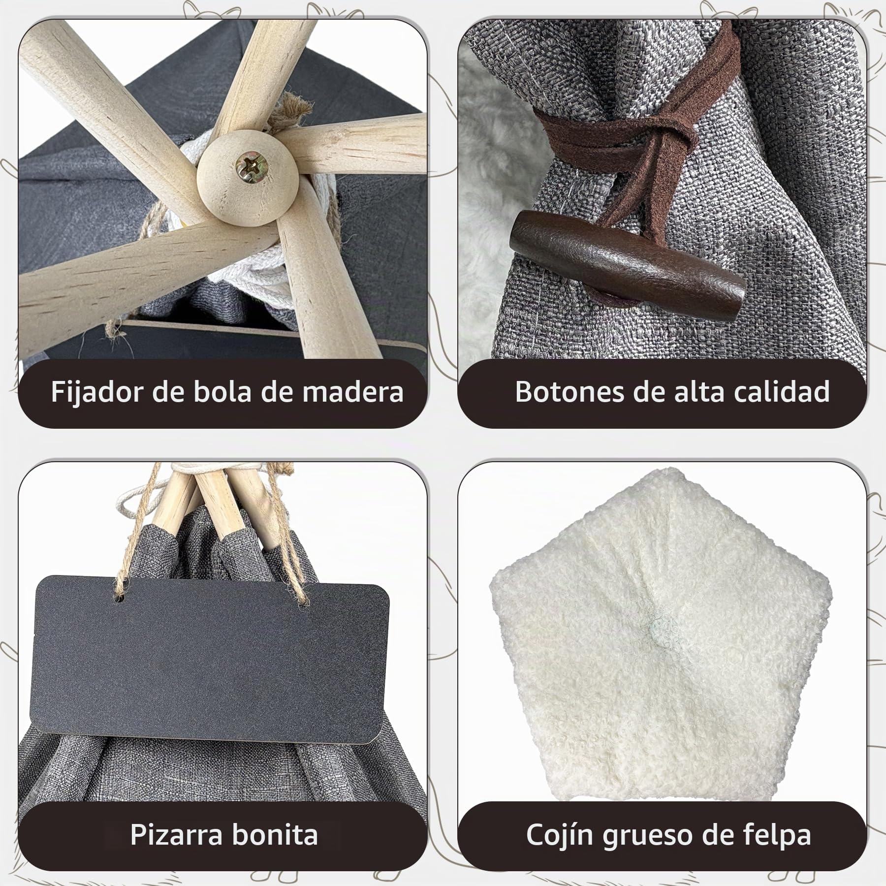 Tienda de campaña para mascotas con cojín grueso para gatos/perros, cama extraíble y lavable, casa de juegos para cachorros, tiendas de campaña para gatos, 60 x 60 x 70 cm