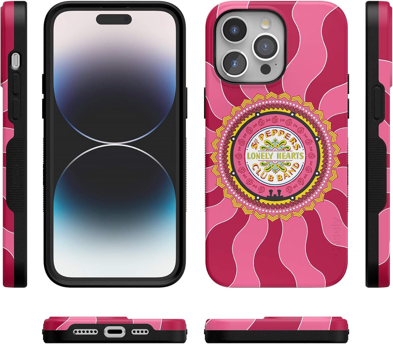 Casely iPhone 15 Pro Case | Lonely Hearts Club | The Beatles SGT. Pepper's | Bold Protective Design | Compatible with MagSafe
