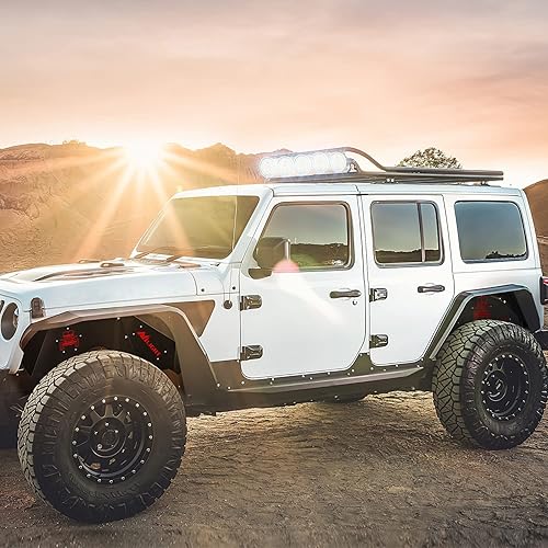 Miniatura 8 de Nilight Forro interior delantero para guardabarros, cubierta de rueda para Wrangler JL JLU 2018-2024, 4 puertas, 2 puertas, estilo ilimitado,