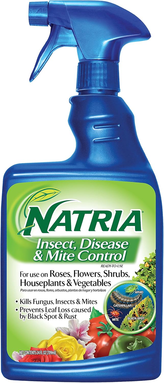 Natria 707100D Insect, Disease & Mite Control Effective Fungicide, Pesticide & Miticide, 24 Oz (Packaging may vary)