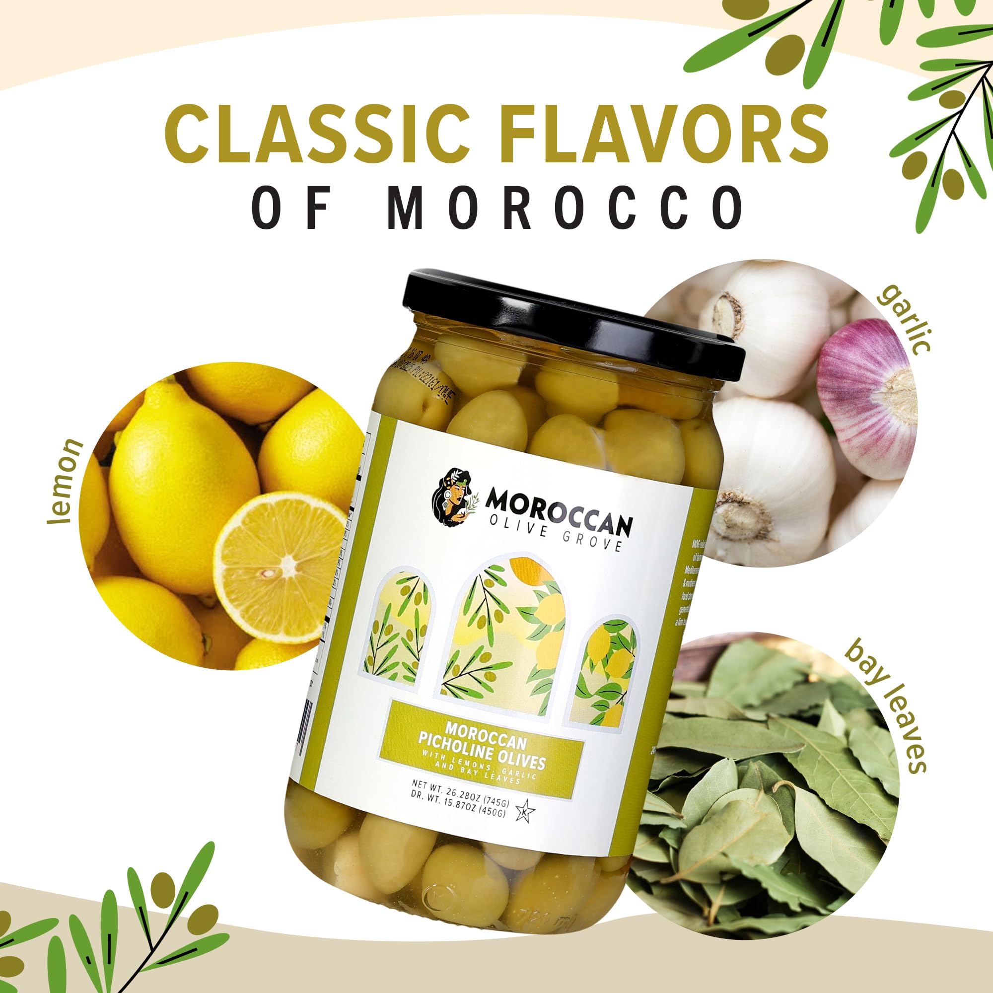 Amazon.com : MOROCCAN OLIVE GROVE, Moroccan Olives (Picholine