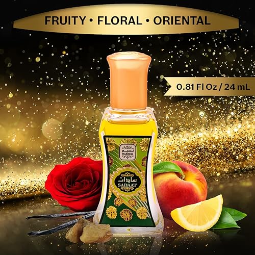 Miniatura 3 de NASEEM Sadaat - Aceite de perfume Rollerball sin alcohol con composición de almizcle de vainilla y rosa frutal, aceite de fragancia árabe de larga