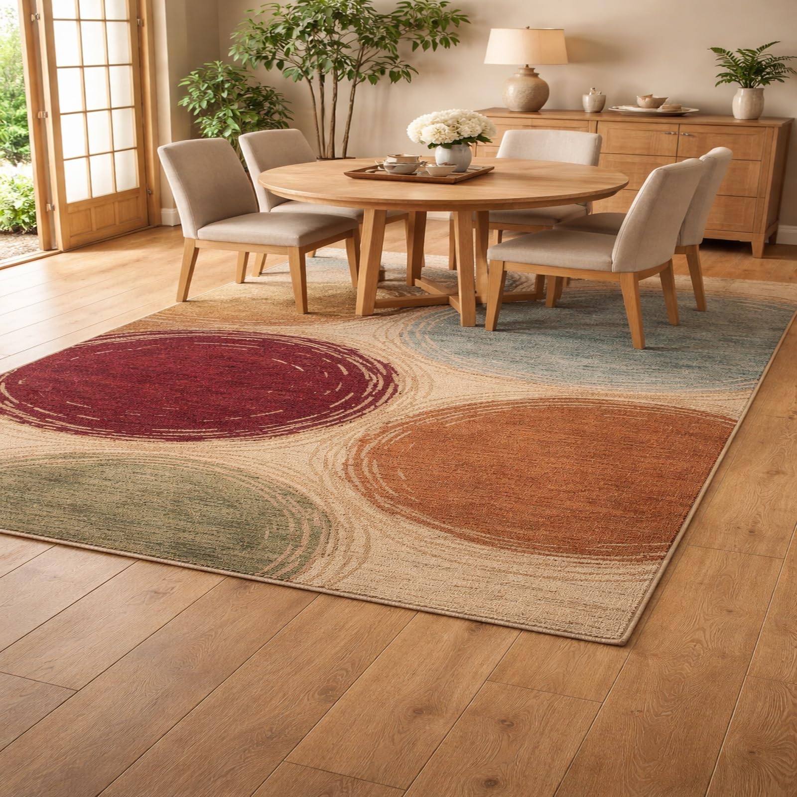 Tapis de salle de séjour moderne pour décorer un grand salon chaleureux
