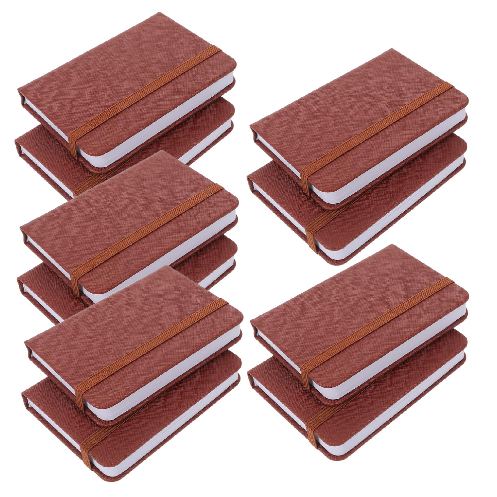 Hemobllo 10pièces Lot de Carnets de Poche Mini Bloc-notes Ligné avec Marque-page Carnet à Couverture Rigide pour Travail et Déplacement