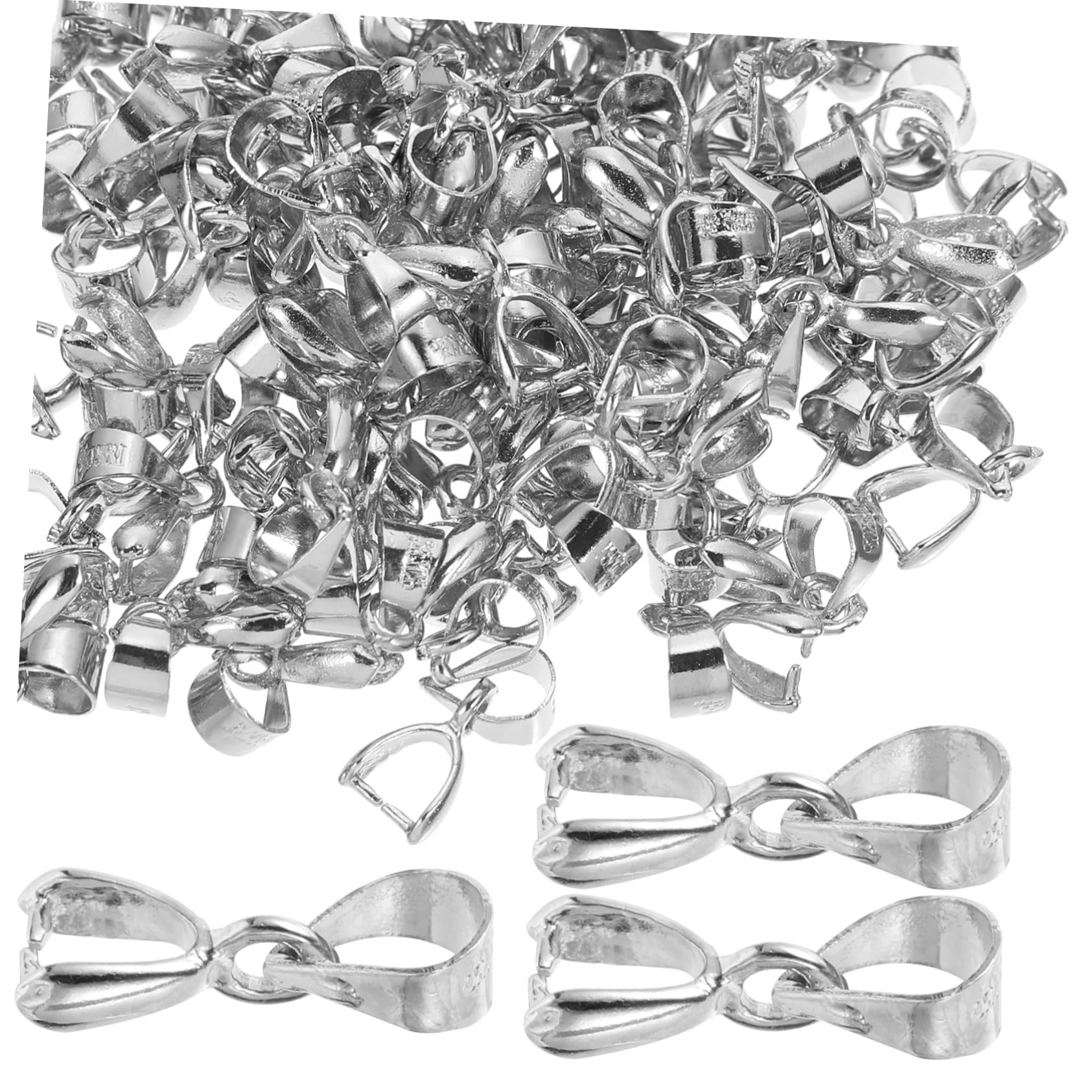 SHINEOFI 400piezas Conectores De Colgante Para Collar De Accesorios De Joyería Clip De Sujeción Para Pendientes y Charms Fácil Instalación y Versatilidad Manualidades