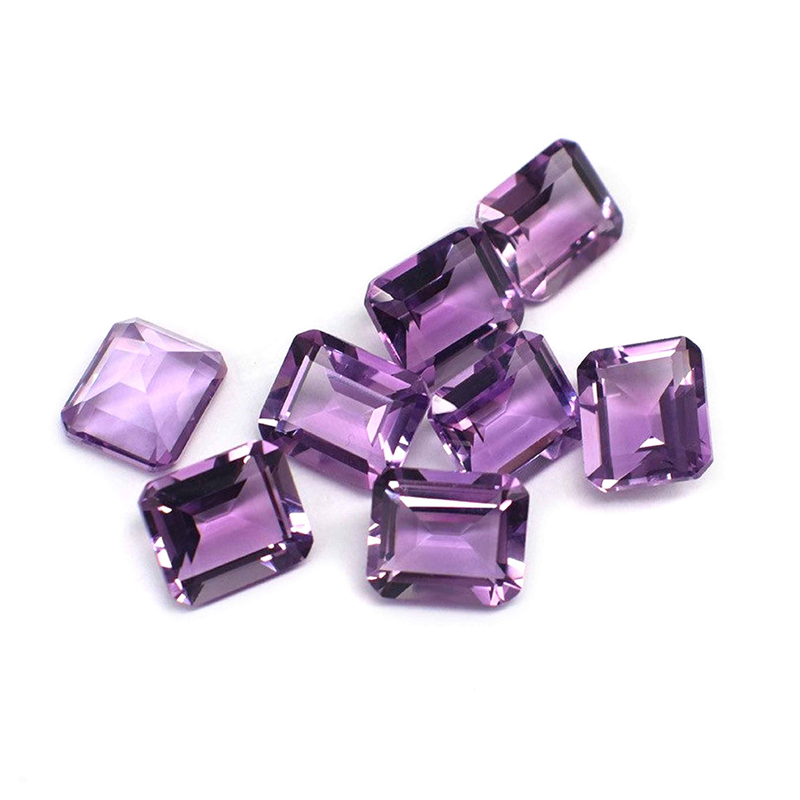 Améthyste octogone 8x6mm de qualité AAA supérieure pour haute joaillerie - 5
