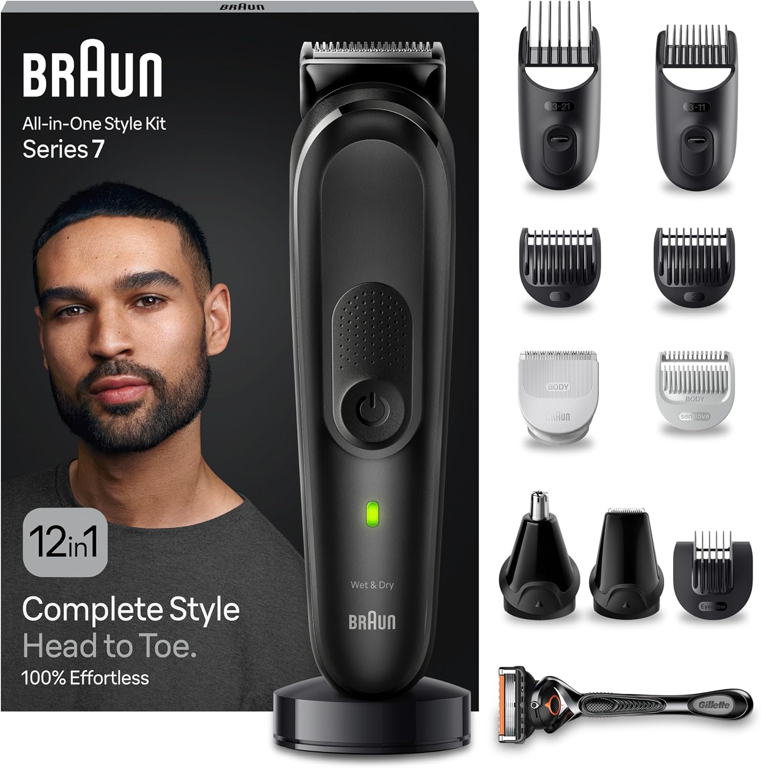 Braun Trimmer Set 7, 12-v-1 multigroomer za brado, lase in telo