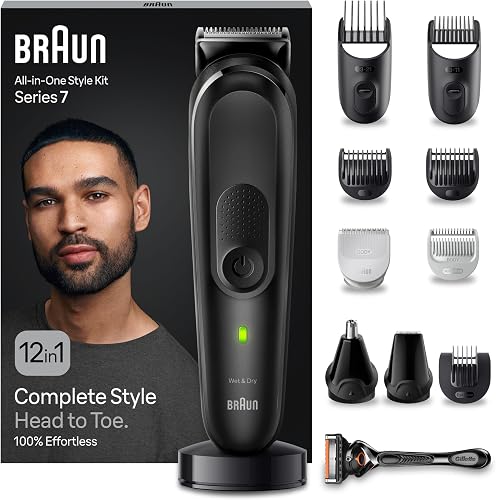 Braun Tondeuse Tout-En-Un Series 7 MGK7460, 12-en-1 Kit Pour Barbe, Cheveux, Corps & Bien Plus - 1
