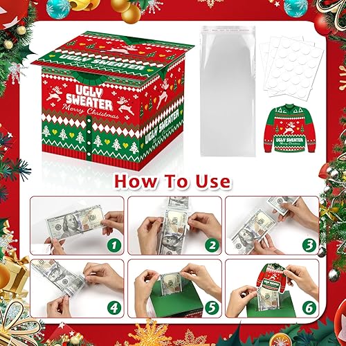 Miniatura 5 de Suministros para fiestas de Navidad, caja de tarjetas de felicitaciones, cajas de regalo para regalo de Navidad, cajas de regalo de papel navideño,